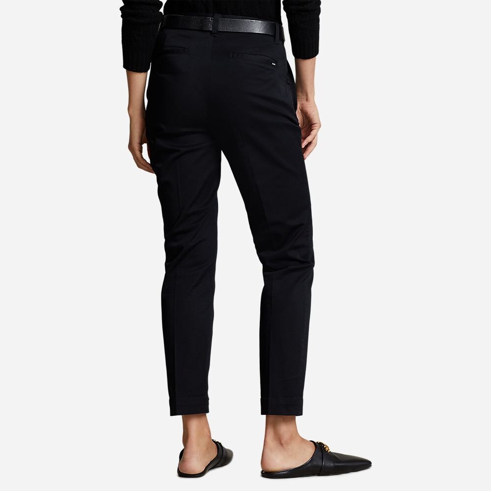 Slm Chno-Ankle-Flat Front Polo Black