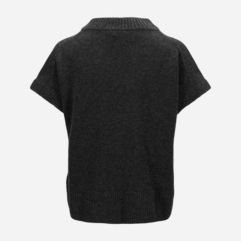 Pullover Rn No Sleeve - Charcoal