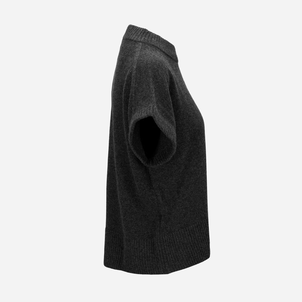 Pullover Rn No Sleeve - Charcoal
