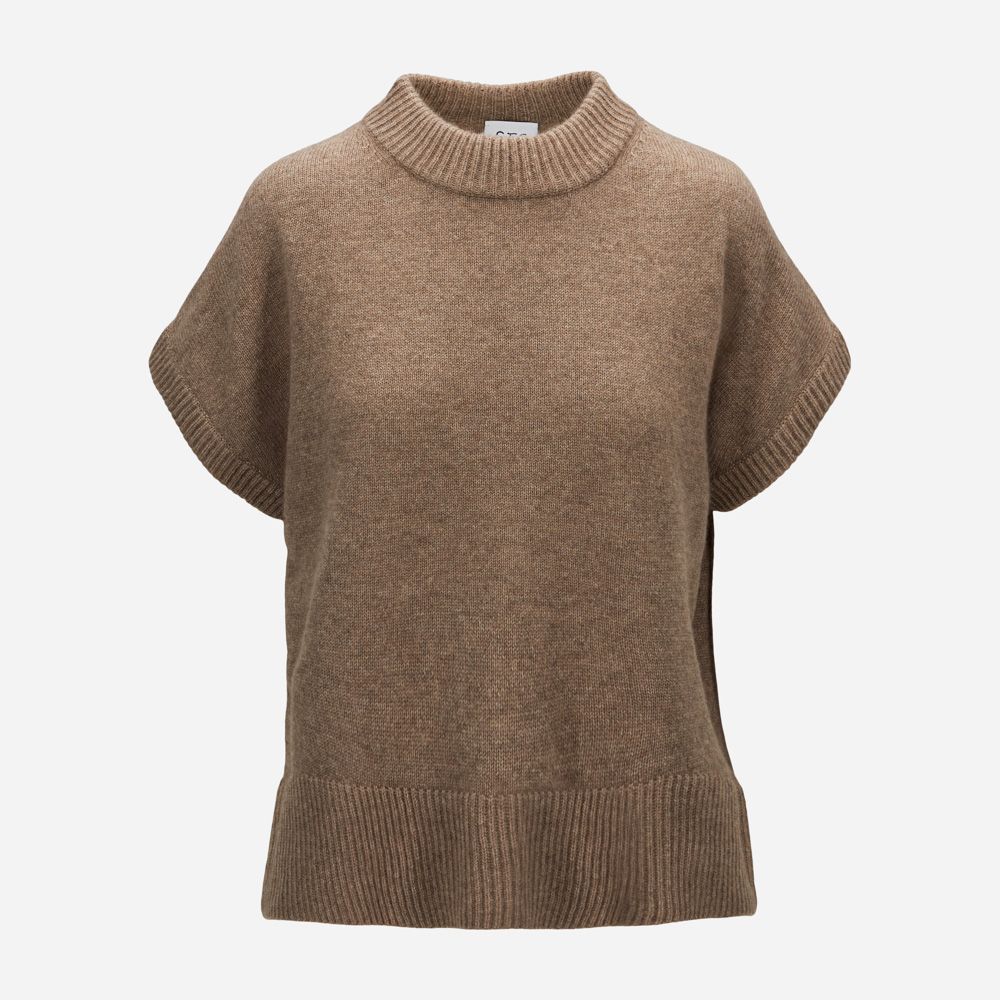 Pullover Rn No Sleeve - Natural Taupe