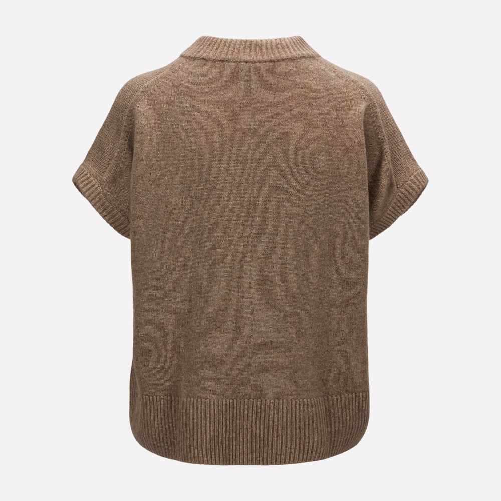 Pullover Rn No Sleeve 1800 Natural Taupe