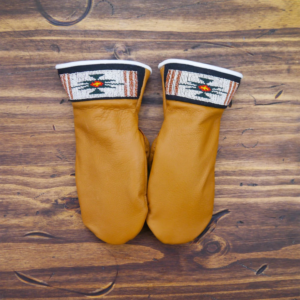Featherweight Short Cuff Mitten - Horned Lark