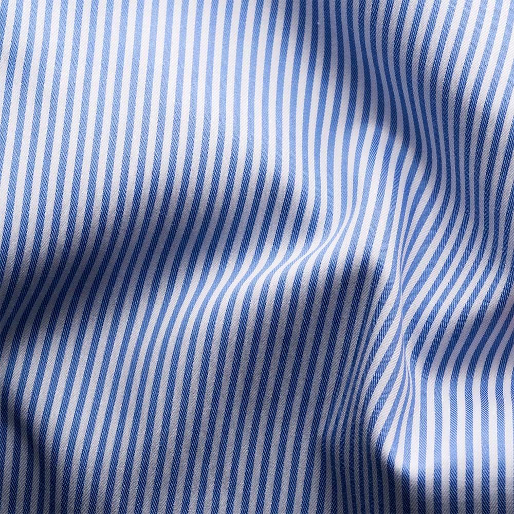 Slim Mid Blue Bengal Stripe