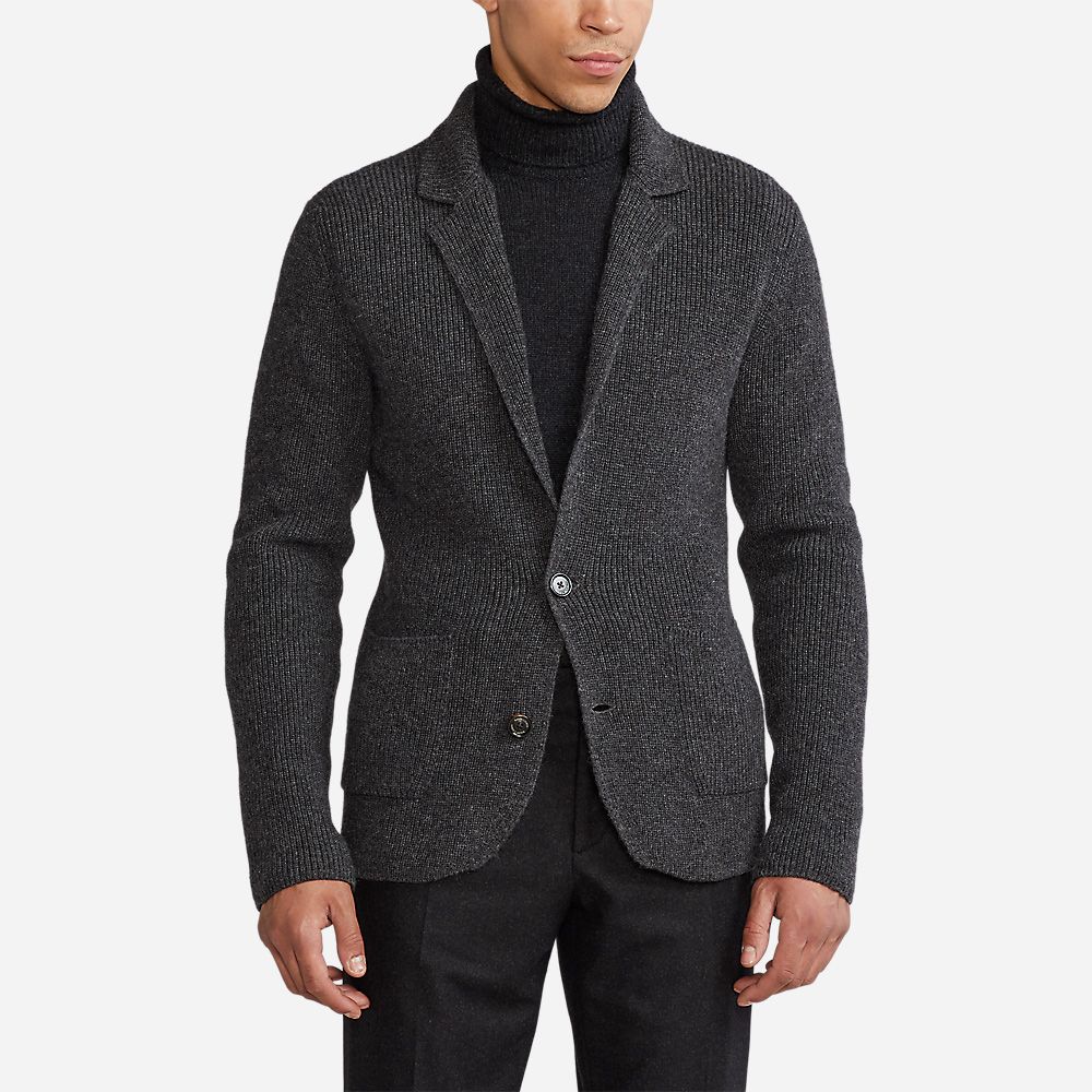 Txt Sb Blzer-Long Sleeve-Cardigan Dark Grey Melange