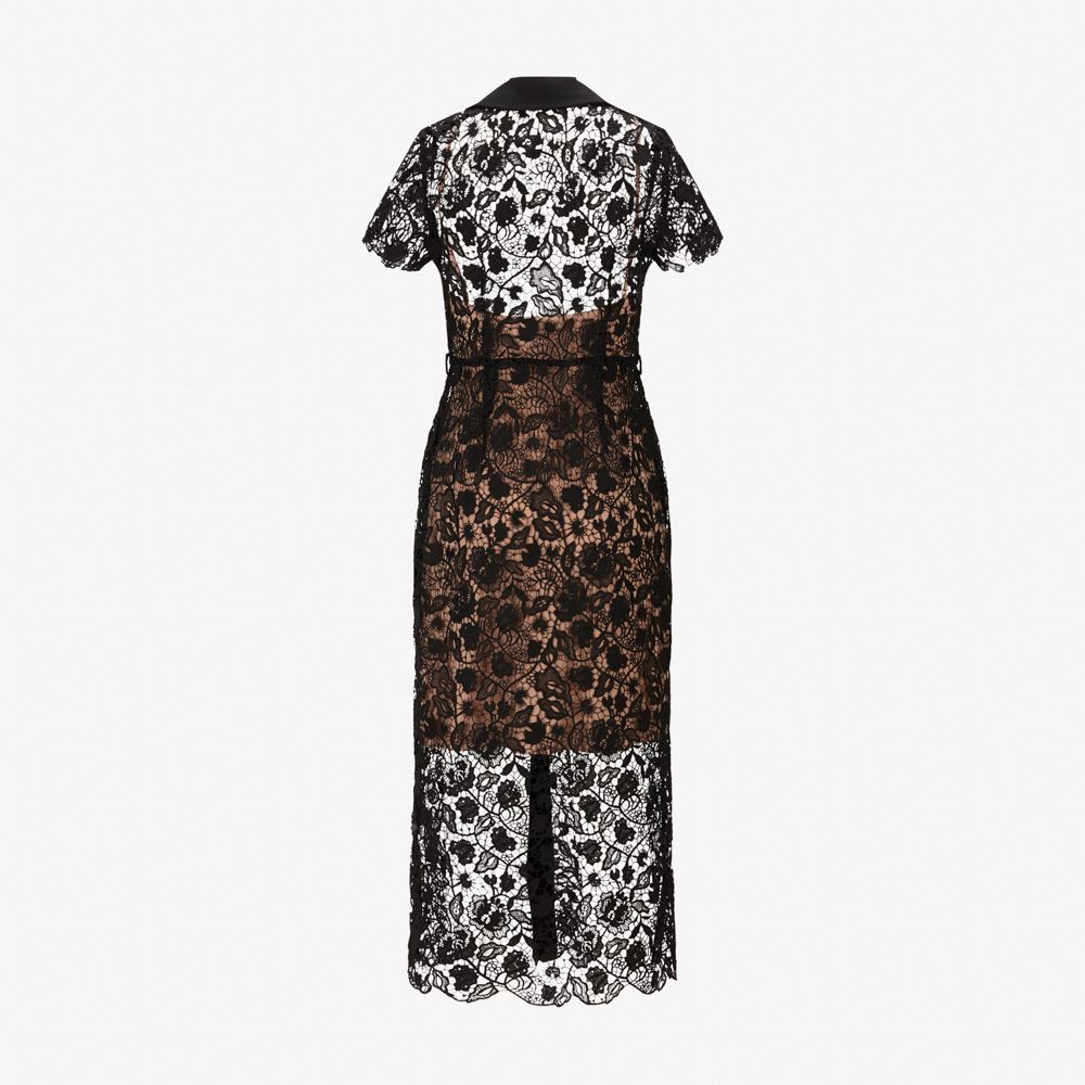 Magnolia Lace Midi Dress Black