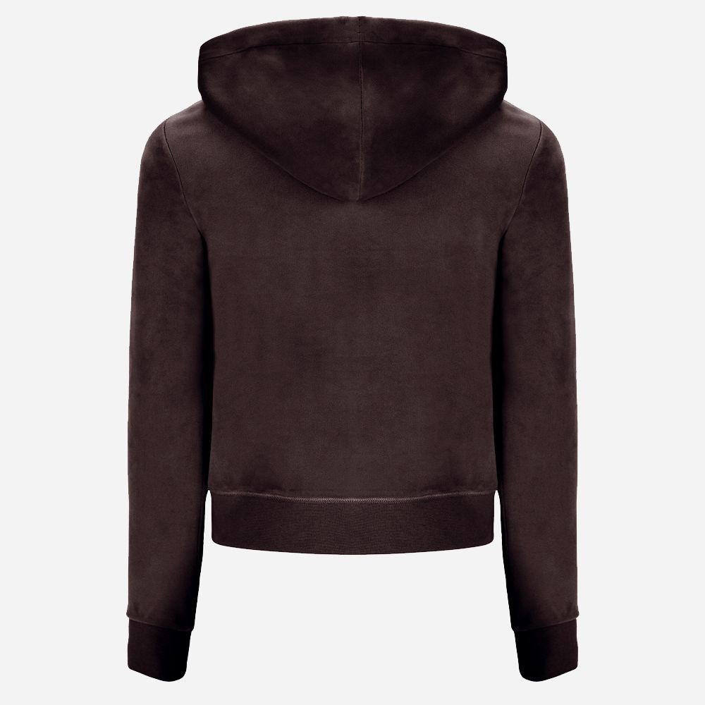 Robertson Velour Zip - Bitter Chocolate