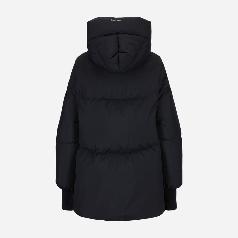 Woven Half Coat - Black