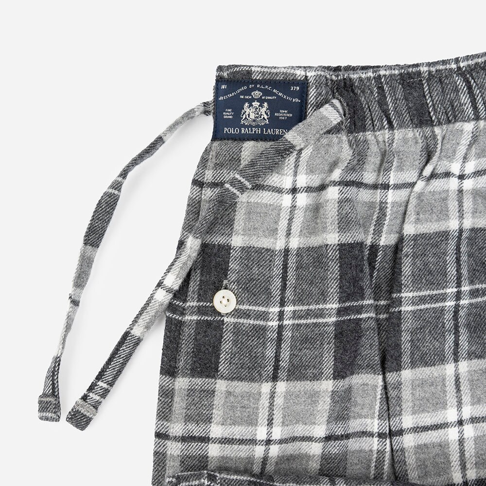 L/S Pj Set-Sleep Set Grey Heather Multi Plaid