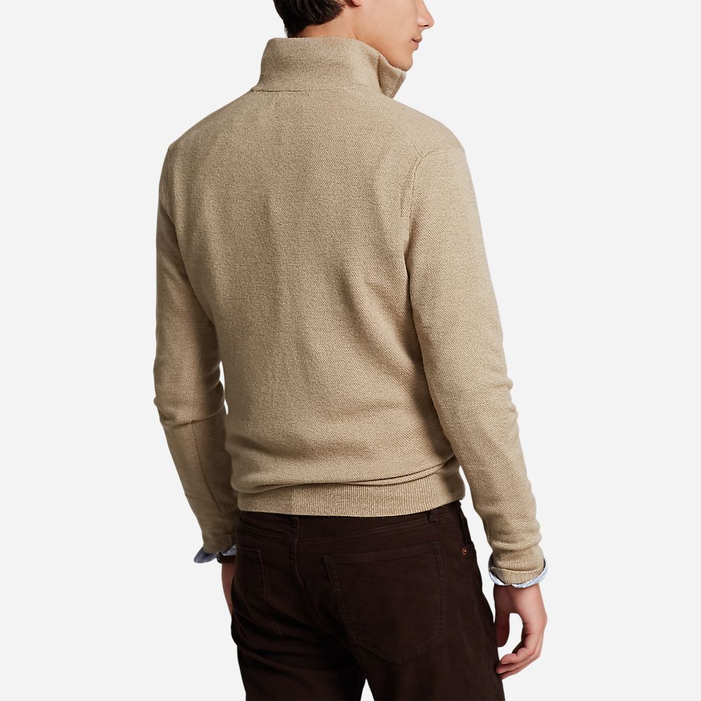 Ls Txt Hz-Long Sleeve-Pullover Tan Marl