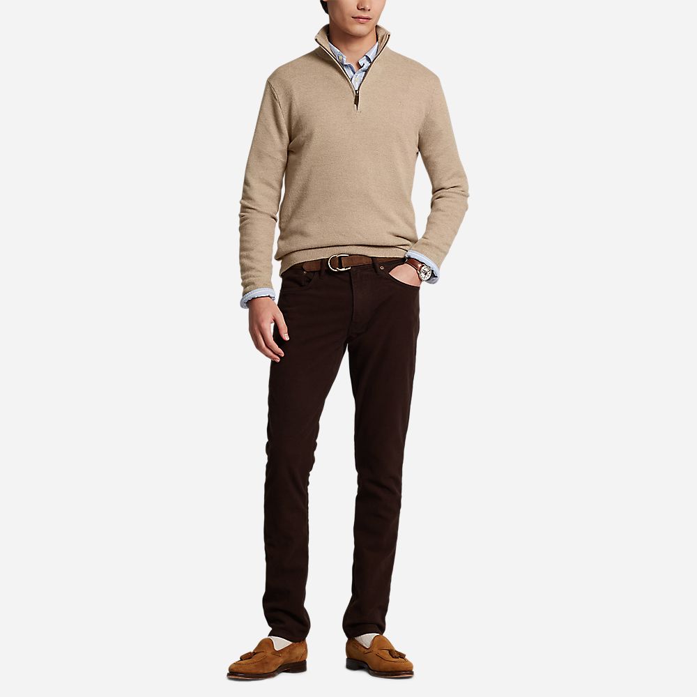 Ls Txt Hz-Long Sleeve-Pullover Tan Marl