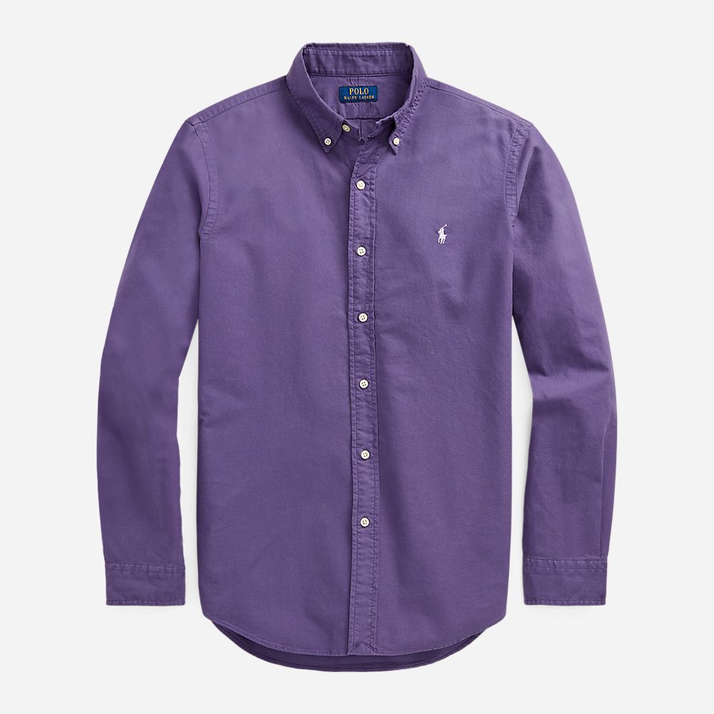 Slim Fit Garment-Dyed Oxford Shirt Juneberry