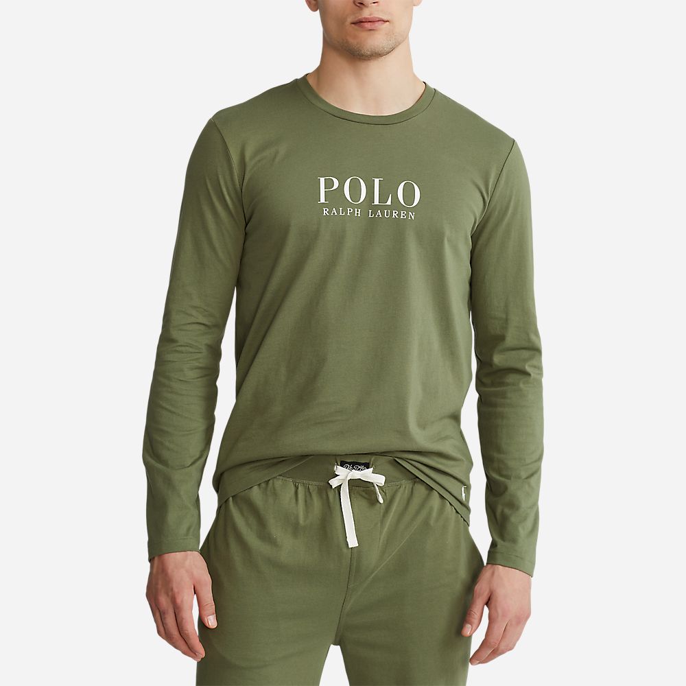 L/S Crew-Sleep-Top Army Olive