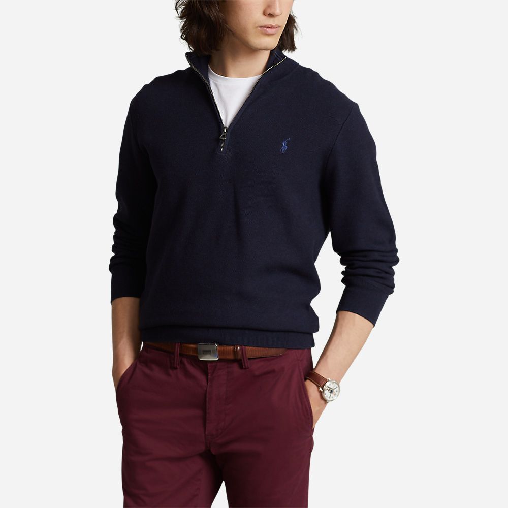 Ls Hz-Long Sleeve-Pullover Navy Heather