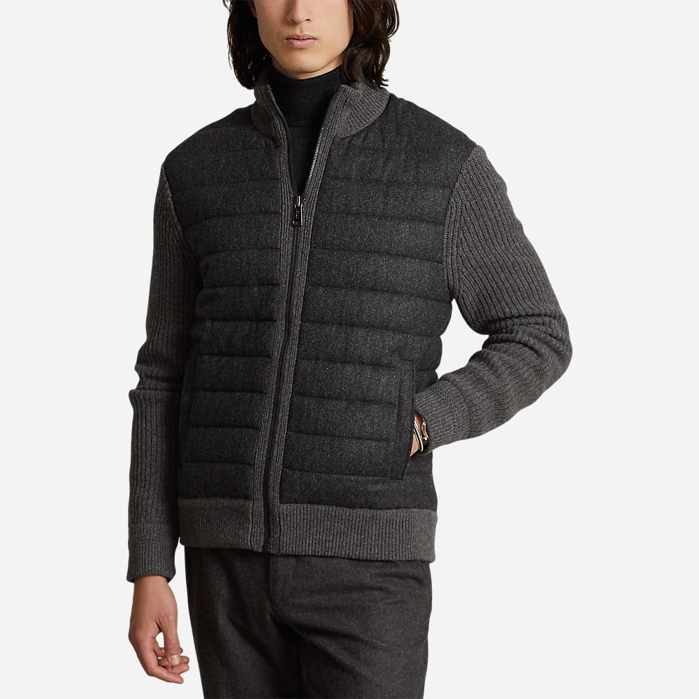 Lsfzmckhybrd-Long Sleeve-Full Zip Dark Charcoal