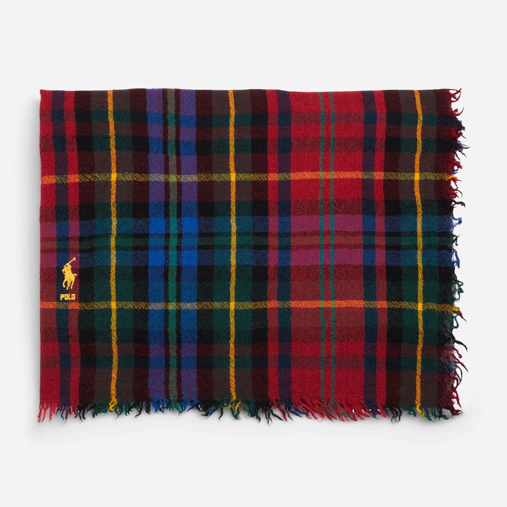 Tartan Scarf-Scarf-Oblong Royal Crimson Plaid
