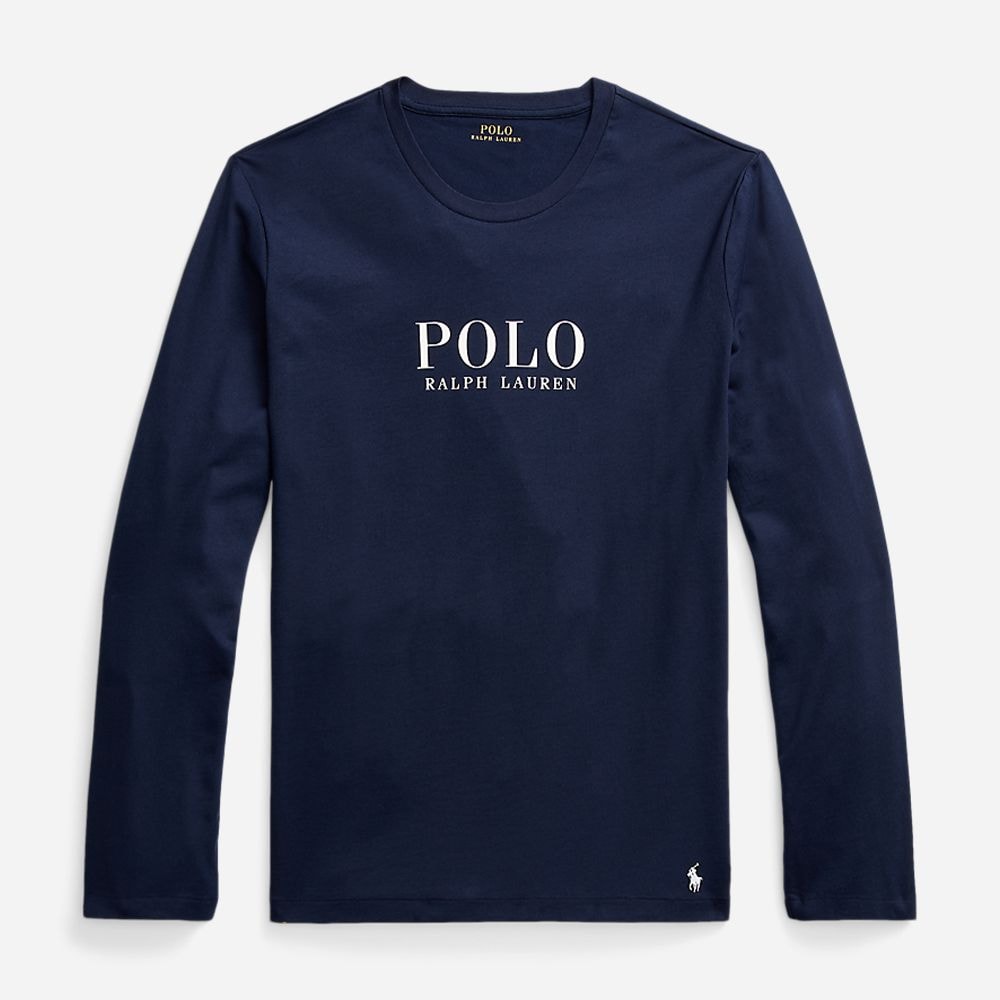 L/S Crew-Sleep-Top Cruise Navy Boxed Logo