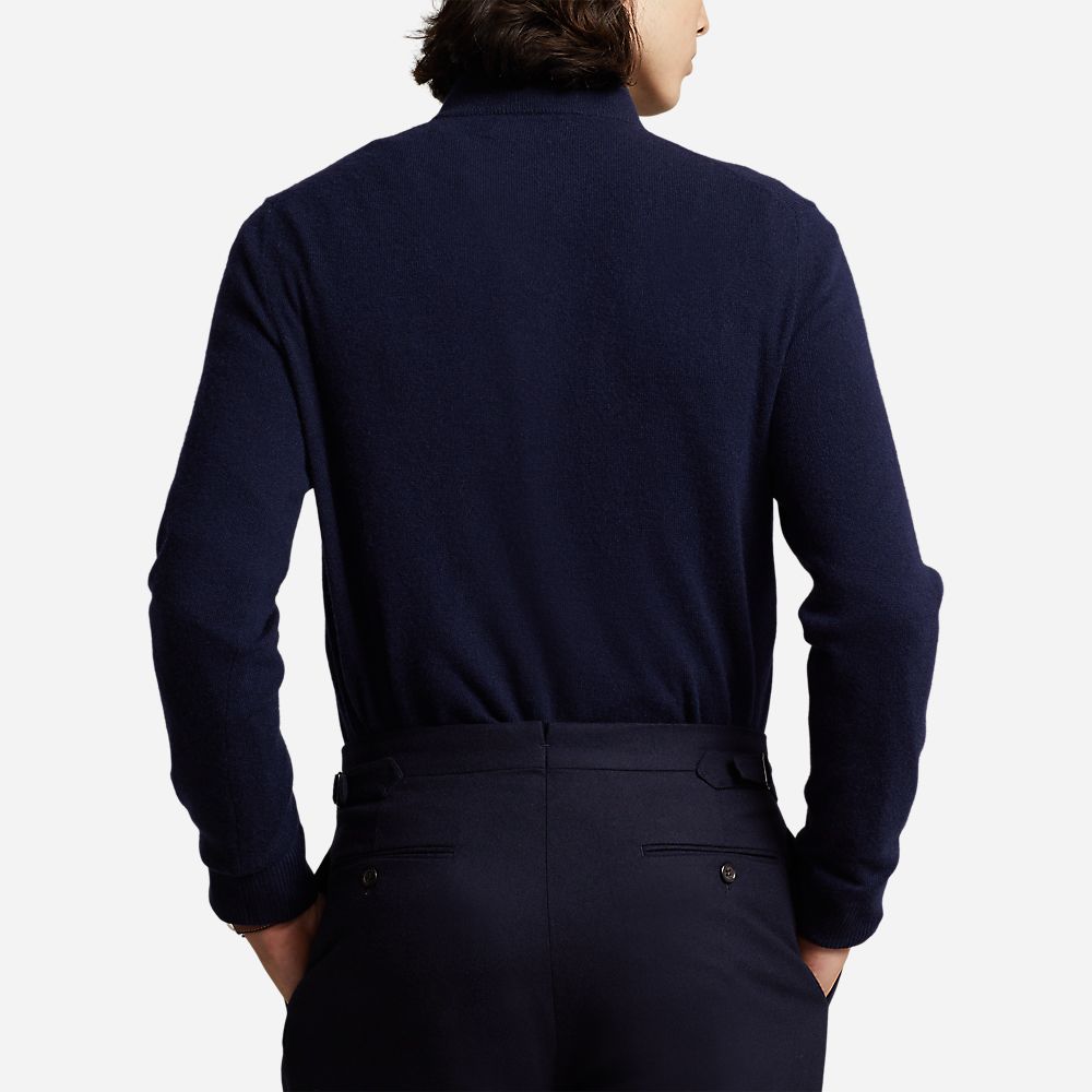 Wool Quarter-Zip Sweater - Hunter Navy