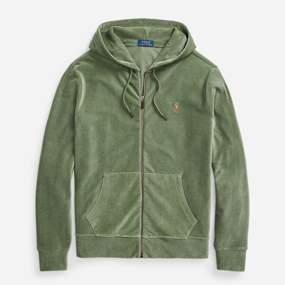Lsfzhoodm1-Long Sleeve-Full Zip Cargo Green