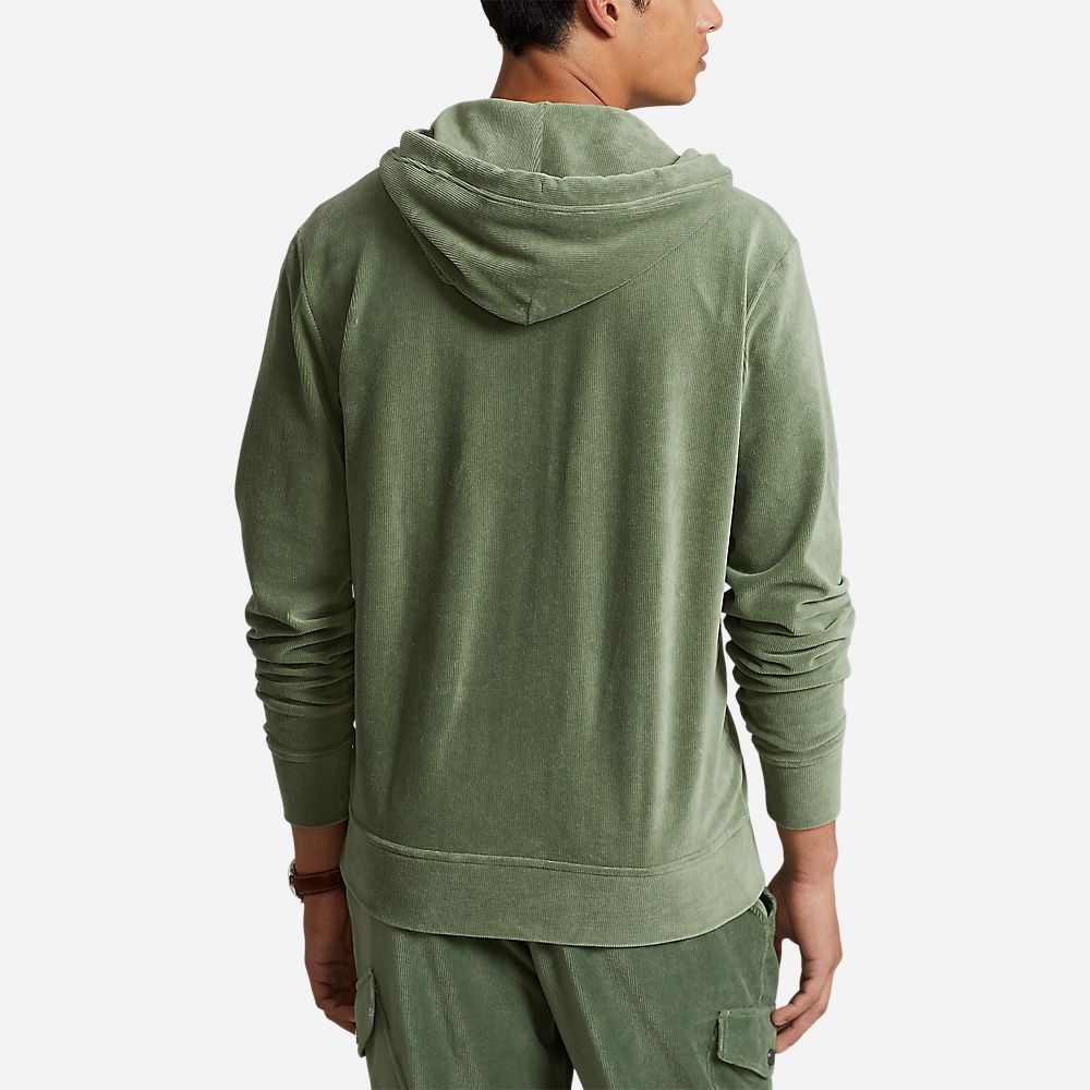 Lsfzhoodm1-Long Sleeve-Full Zip Cargo Green