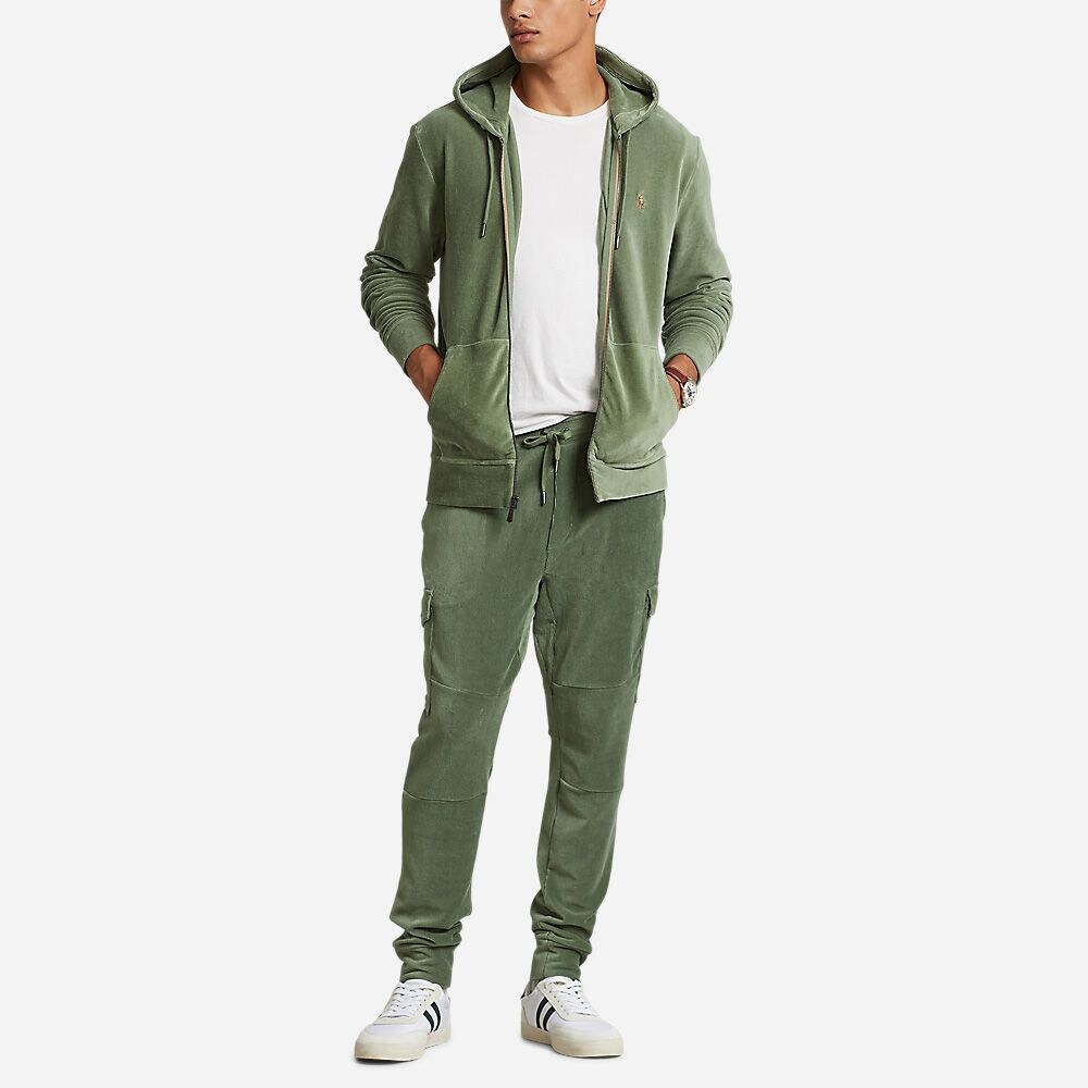 Lsfzhoodm1-Long Sleeve-Full Zip Cargo Green