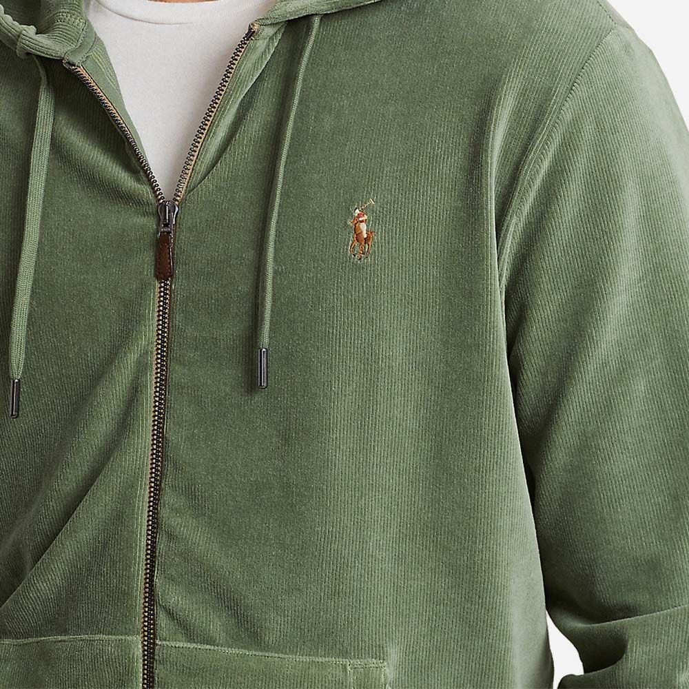 Lsfzhoodm1-Long Sleeve-Full Zip Cargo Green