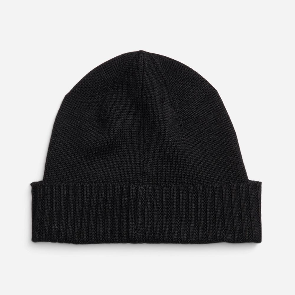 Signature Pony Wool Beanie - Polo Black