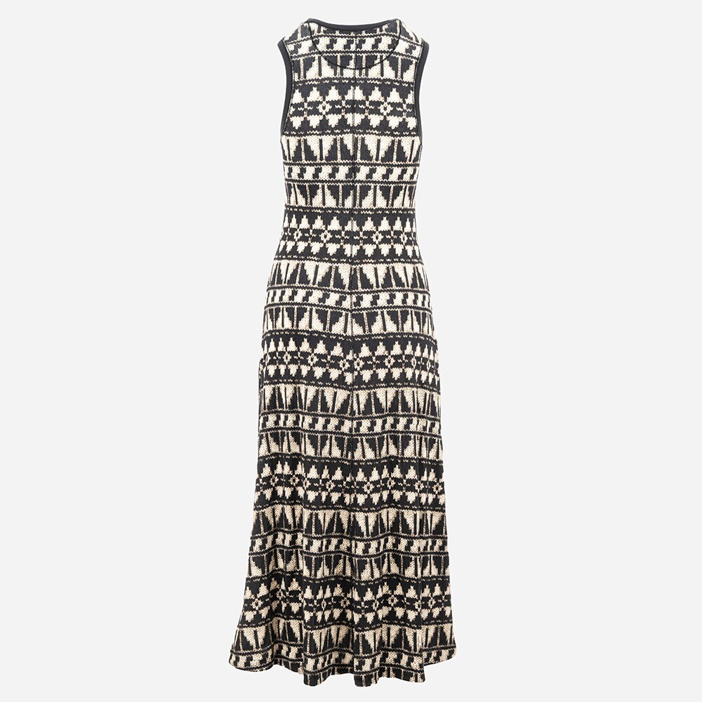 Swtr Prnt Rw-Sleeveless-Day Dress Black/Cream
