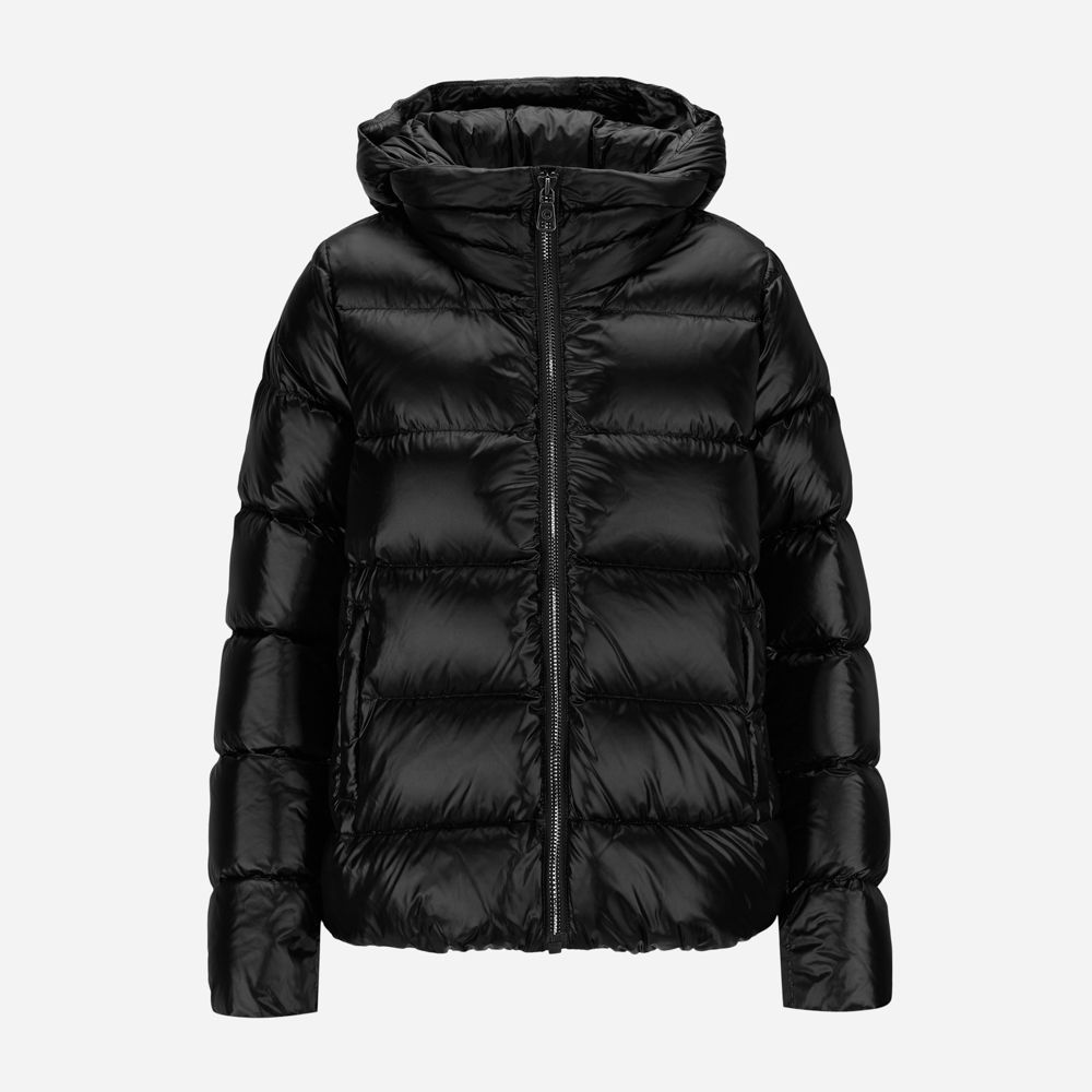 Down Jacket Hoodie - Black
