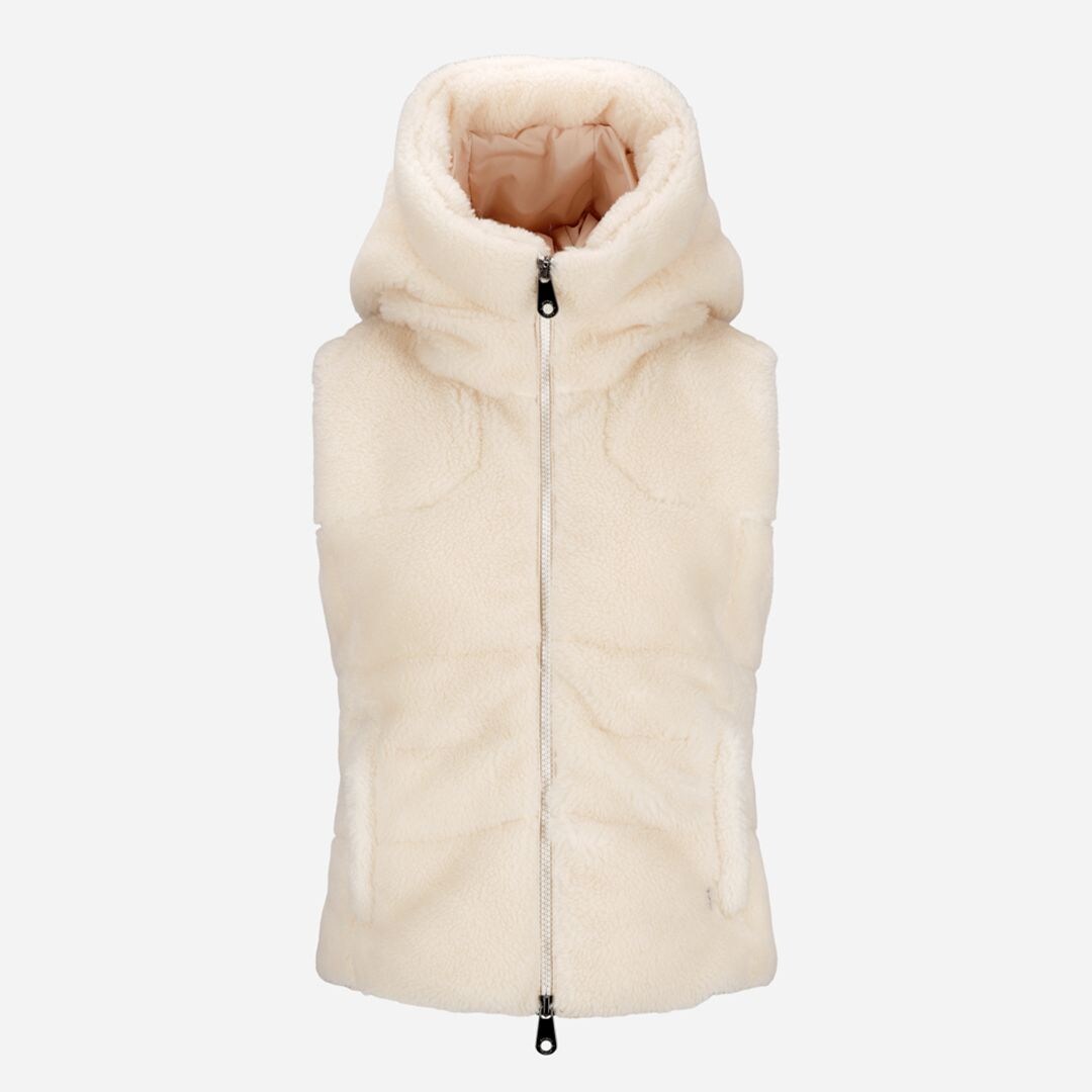 Camille Teddy Vest Short - White