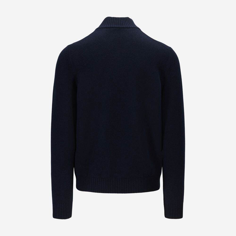 Mock Zip - Navy