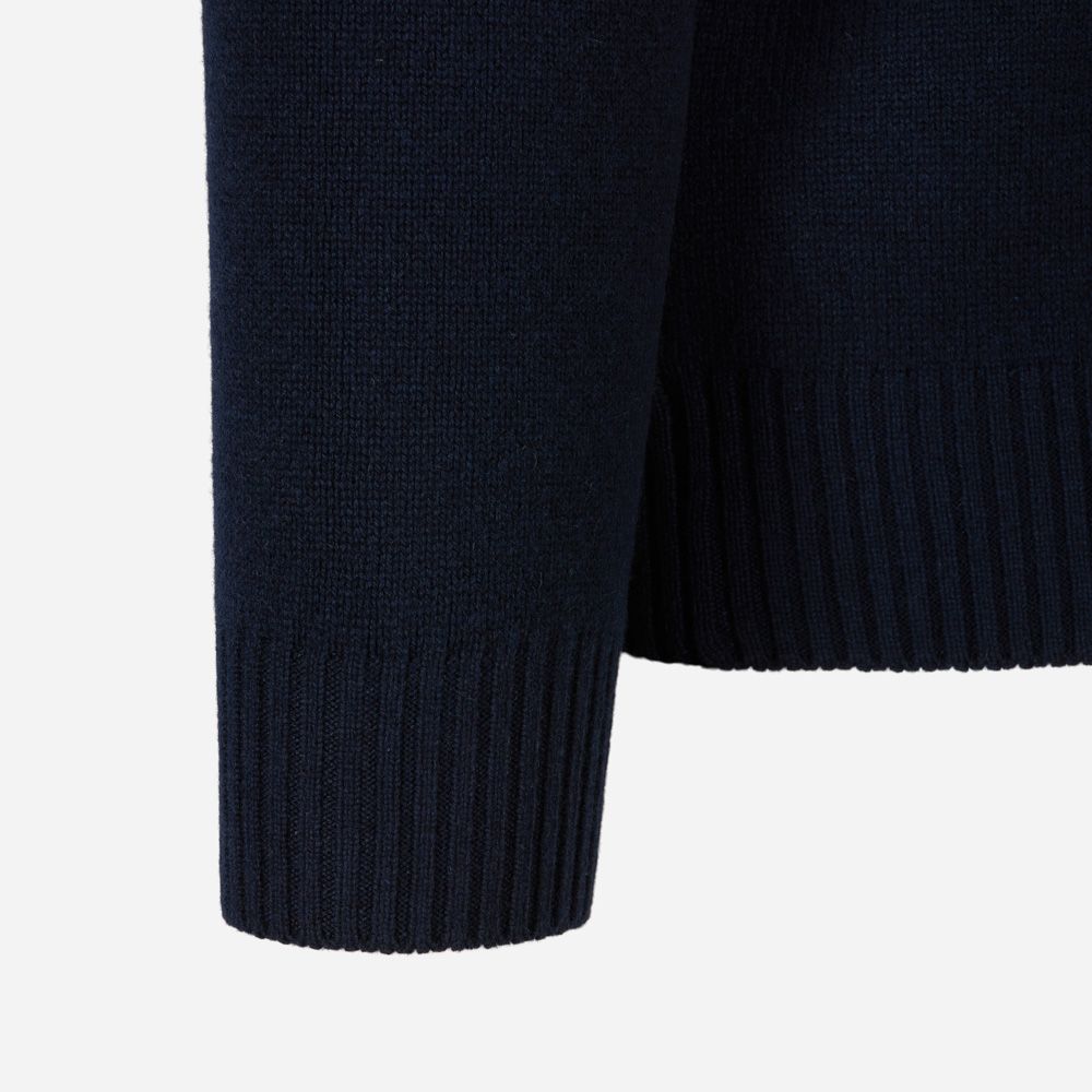Mock Zip - Navy