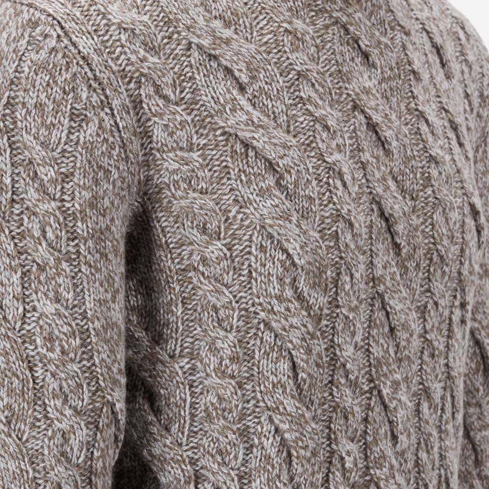 Turtle Neck Cable Melert 800 Beige/White