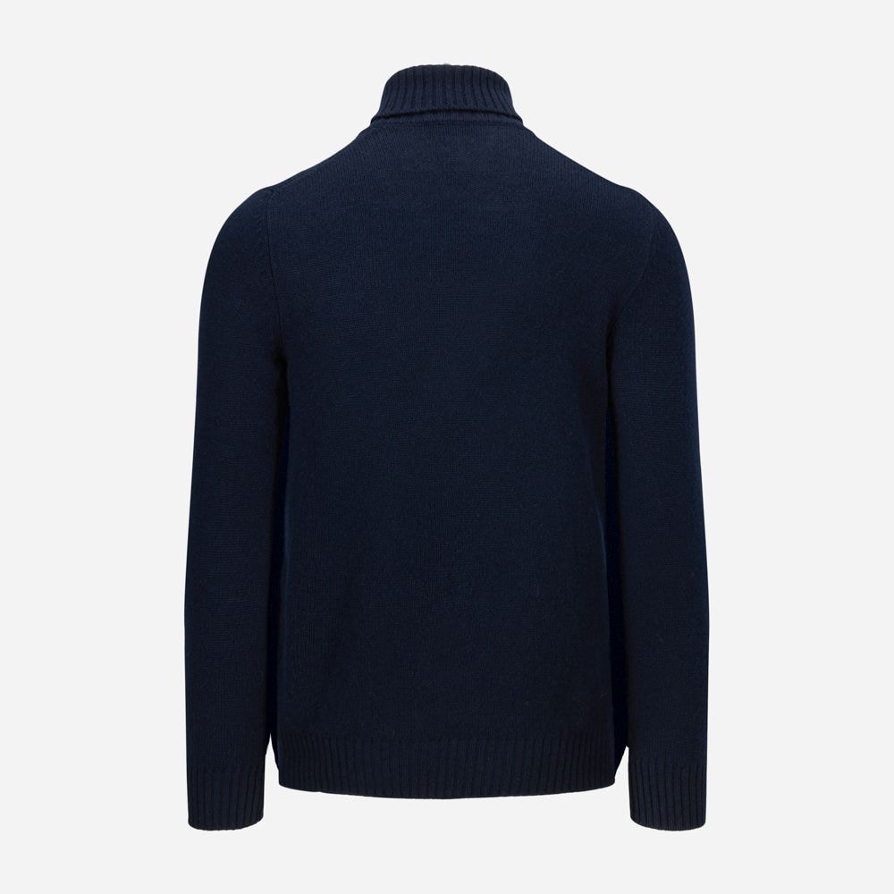 Turtle Neck Wool - Navy