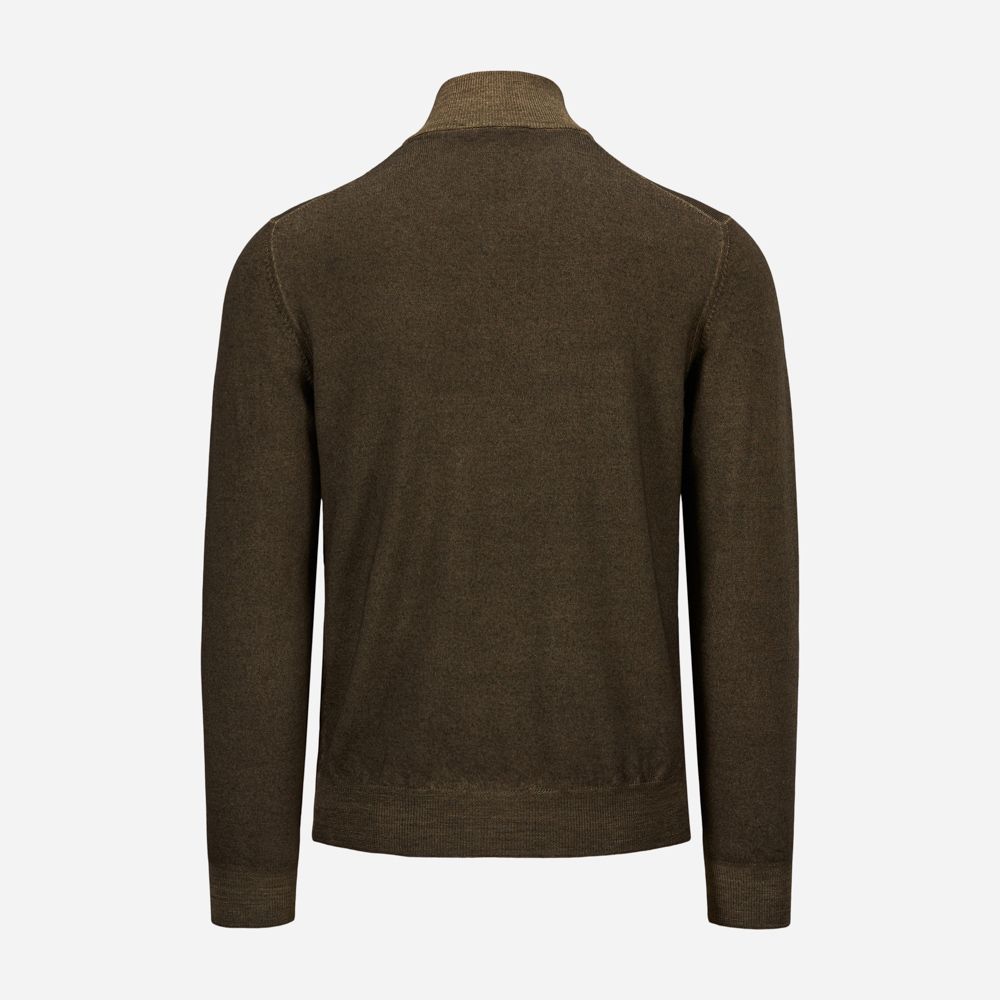 Half Zip Vintage Merino - 490 Olive