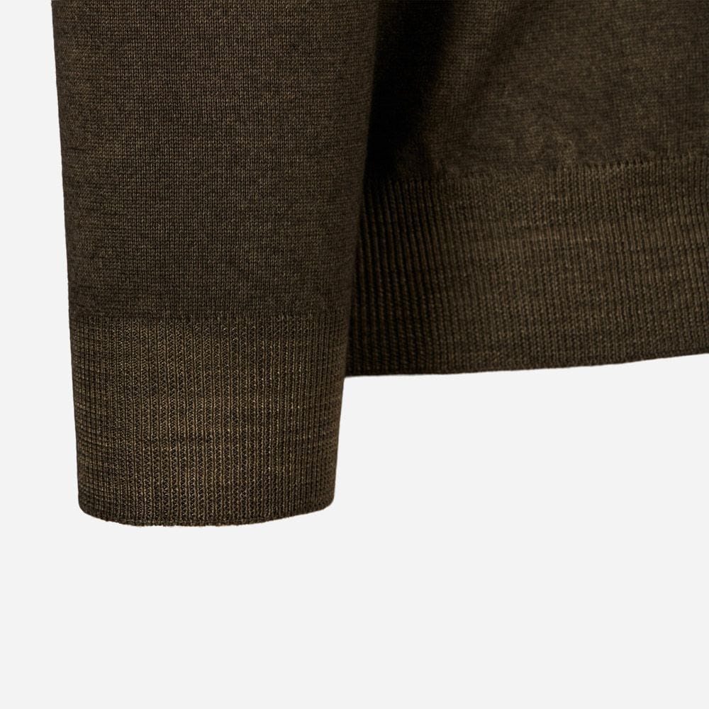 Half Zip Vintage Merino - 490 Olive