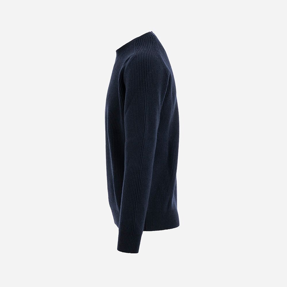 Crew Neck Rib - Navy