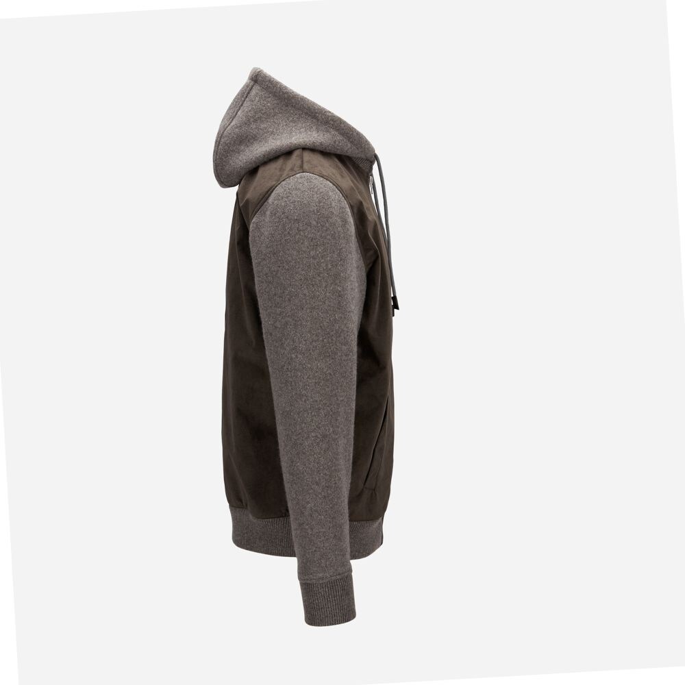 FZ Wool/Alcantara Hoodie - Beige