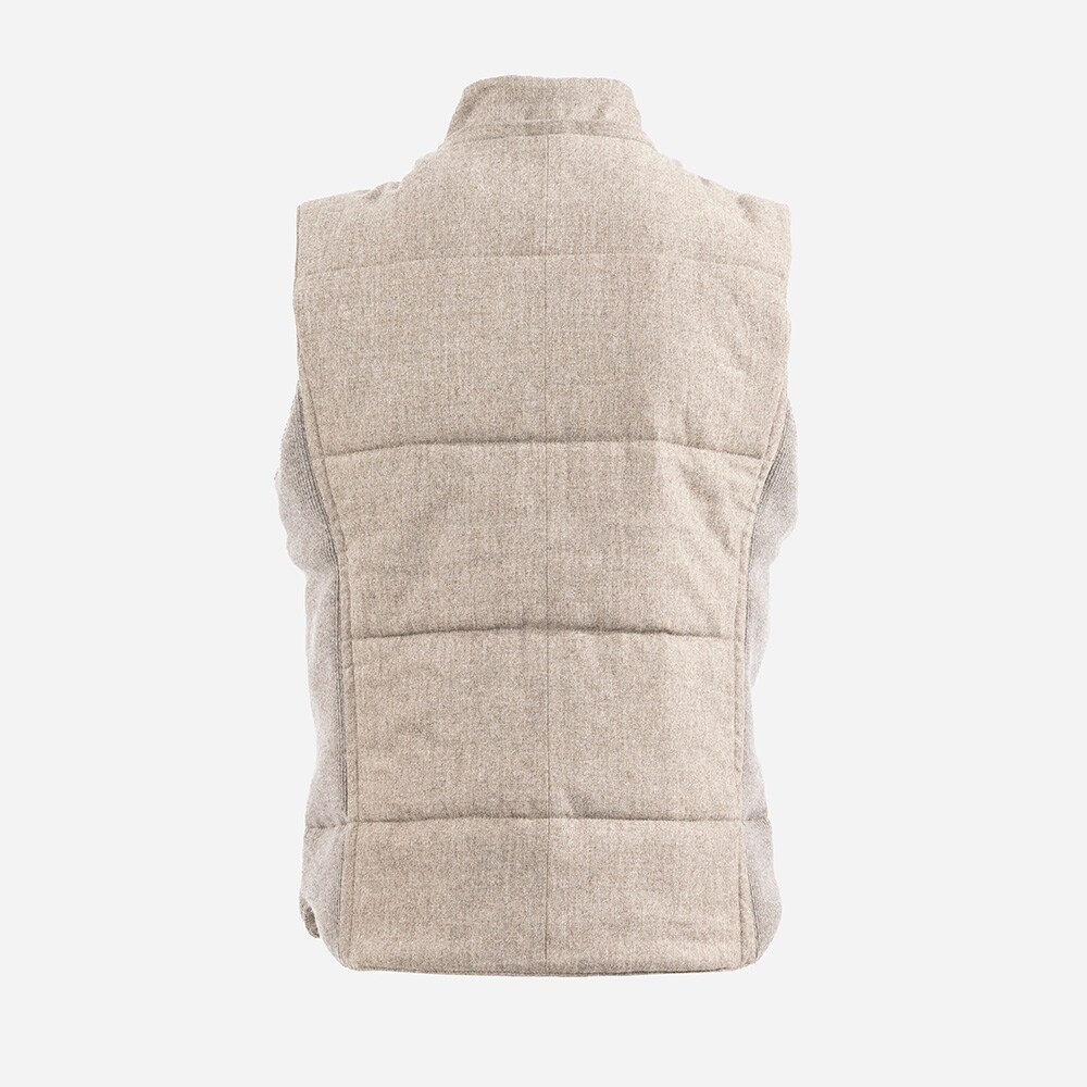 Gilet Wool Hood - Beige