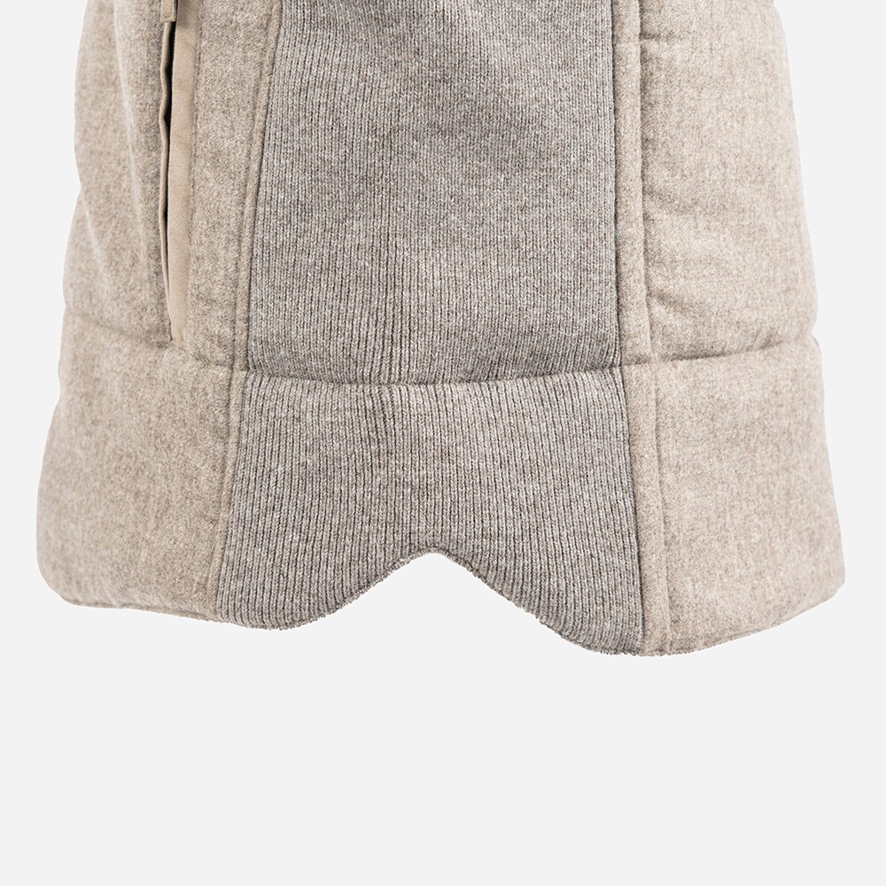 Gilet Wool Hood - Beige