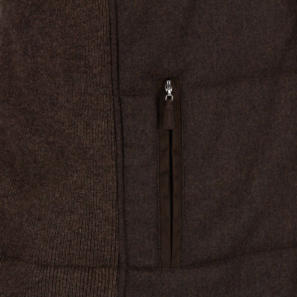 Gilet Wool Hood - Dk Brown