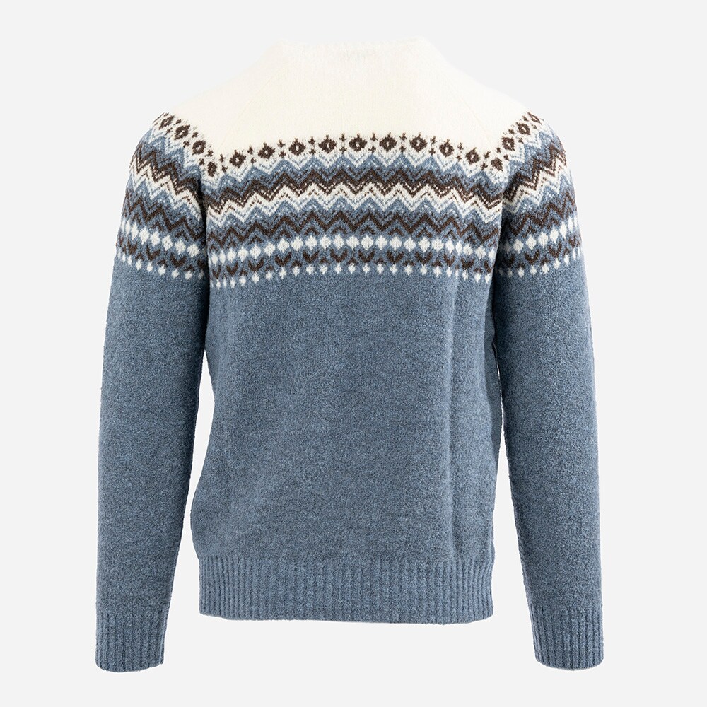 Crew Neck Pattern - Blue/White