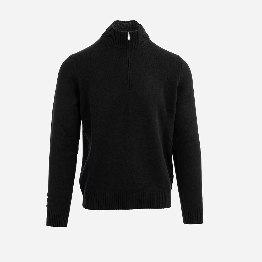 Mock Zip - Black