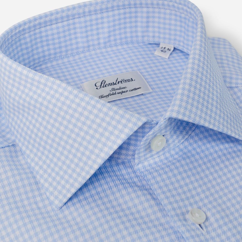 Slim Light Blue Check