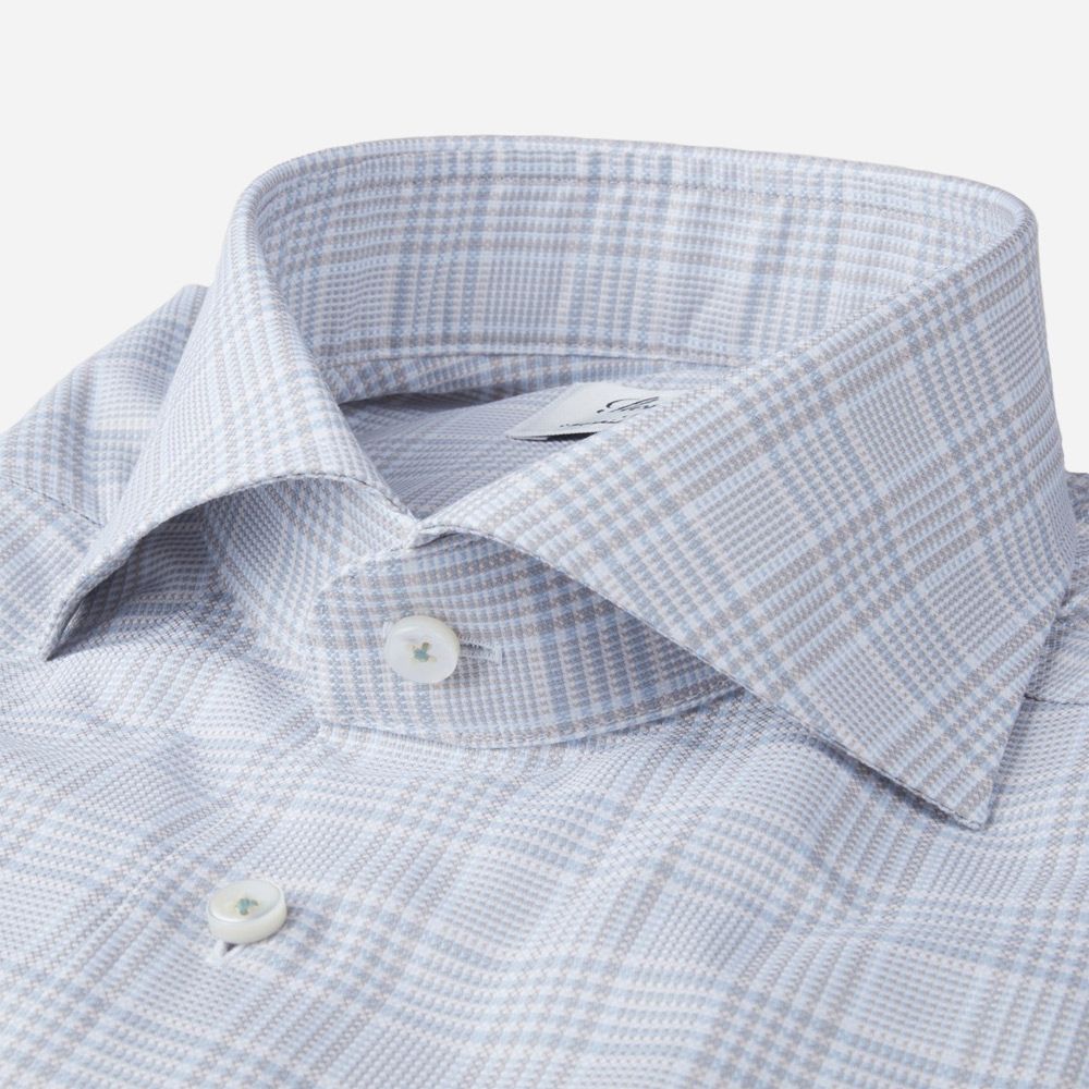 Fitted Body - Light Blue/White Check
