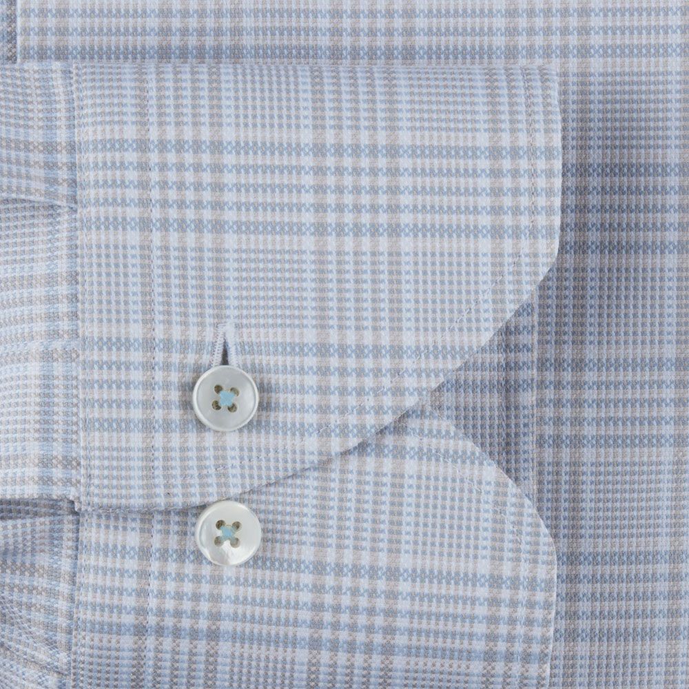 Fitted Body - Light Blue/White Check