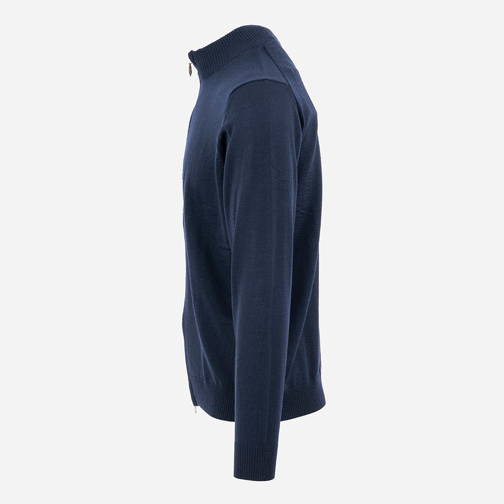Wool Zip Navy