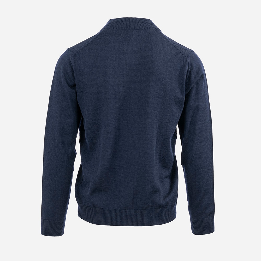 Wool Zip Navy
