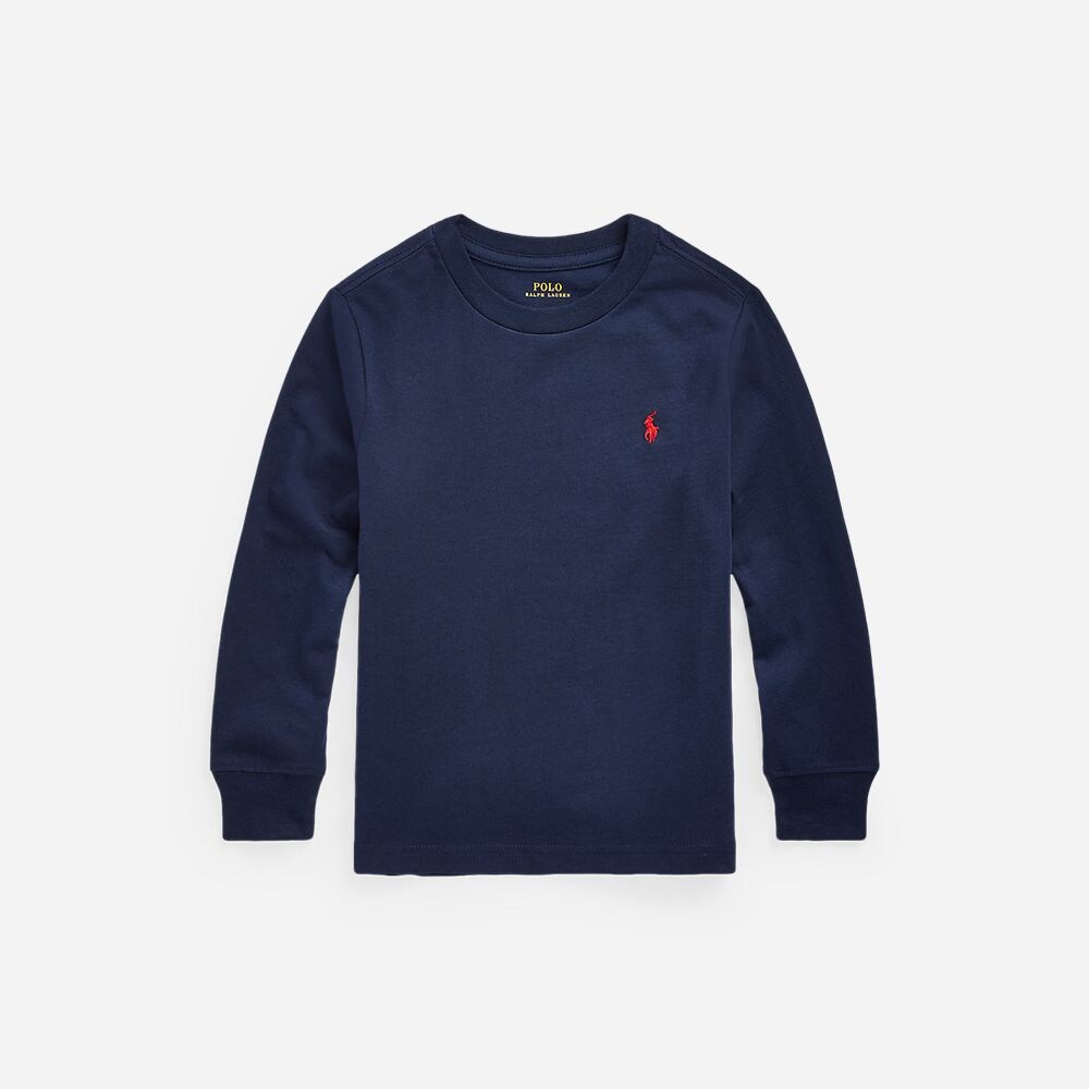 Ls Cn-Knit Shirts-T-Shirt 2-6y Cruise Navy