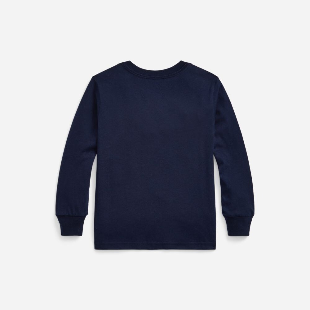 Lscnpom4-Knit Shirts-T-Shirt 2-6y Cruise Navy Prep Bear