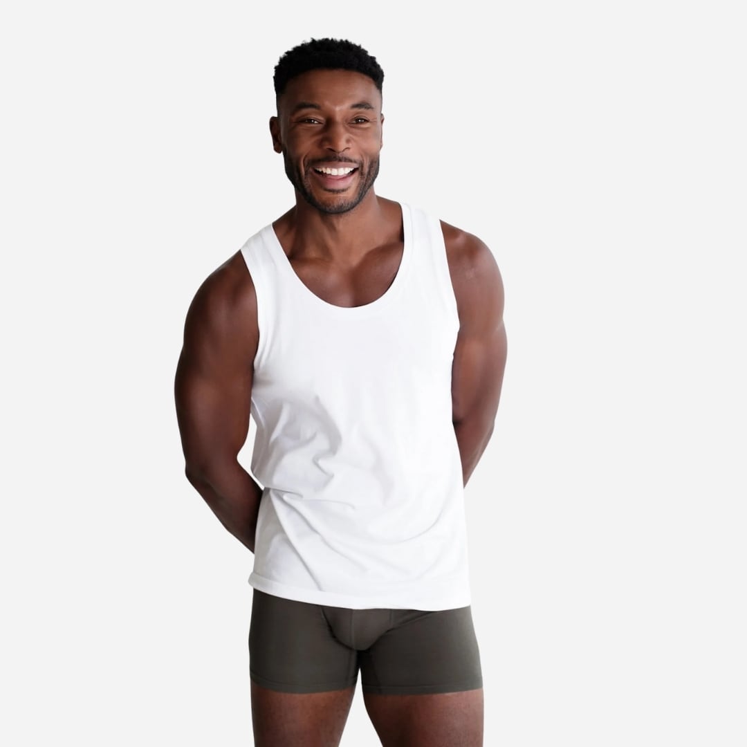 Bamboo/Cotton Tank Top - White